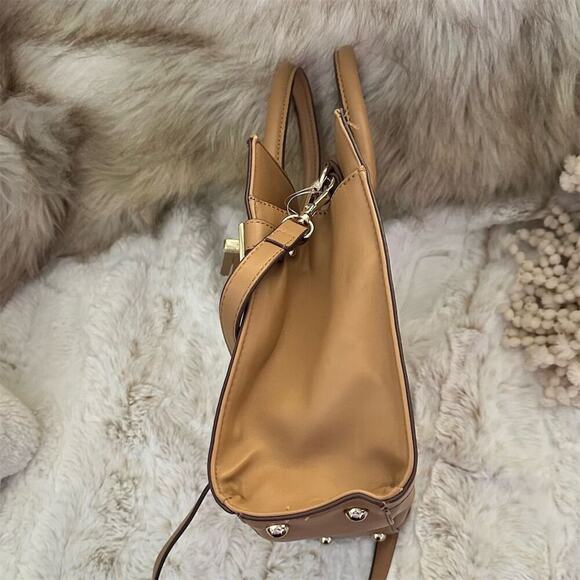 Nine West  Women's Tan Leather Shoulder Bag Adjustable Strap Medium - Picture 3 of 11